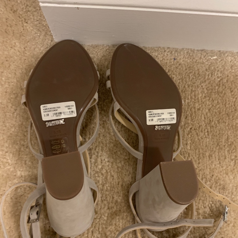 Schutz Sandal Heels Karls Size 9.5B gray - Picture 9 of 10